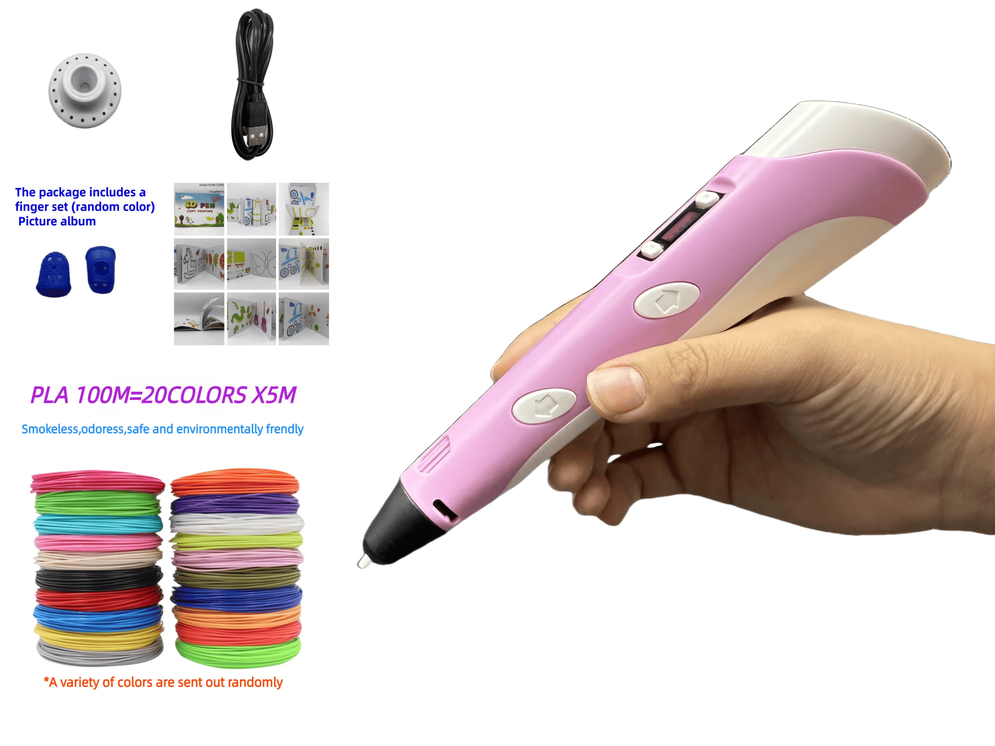 New Style 3D Printing Pen 3D Pen Set for Kids with Power Supply Pla Filament Travel Case Birthday Christmas Gift for Kids