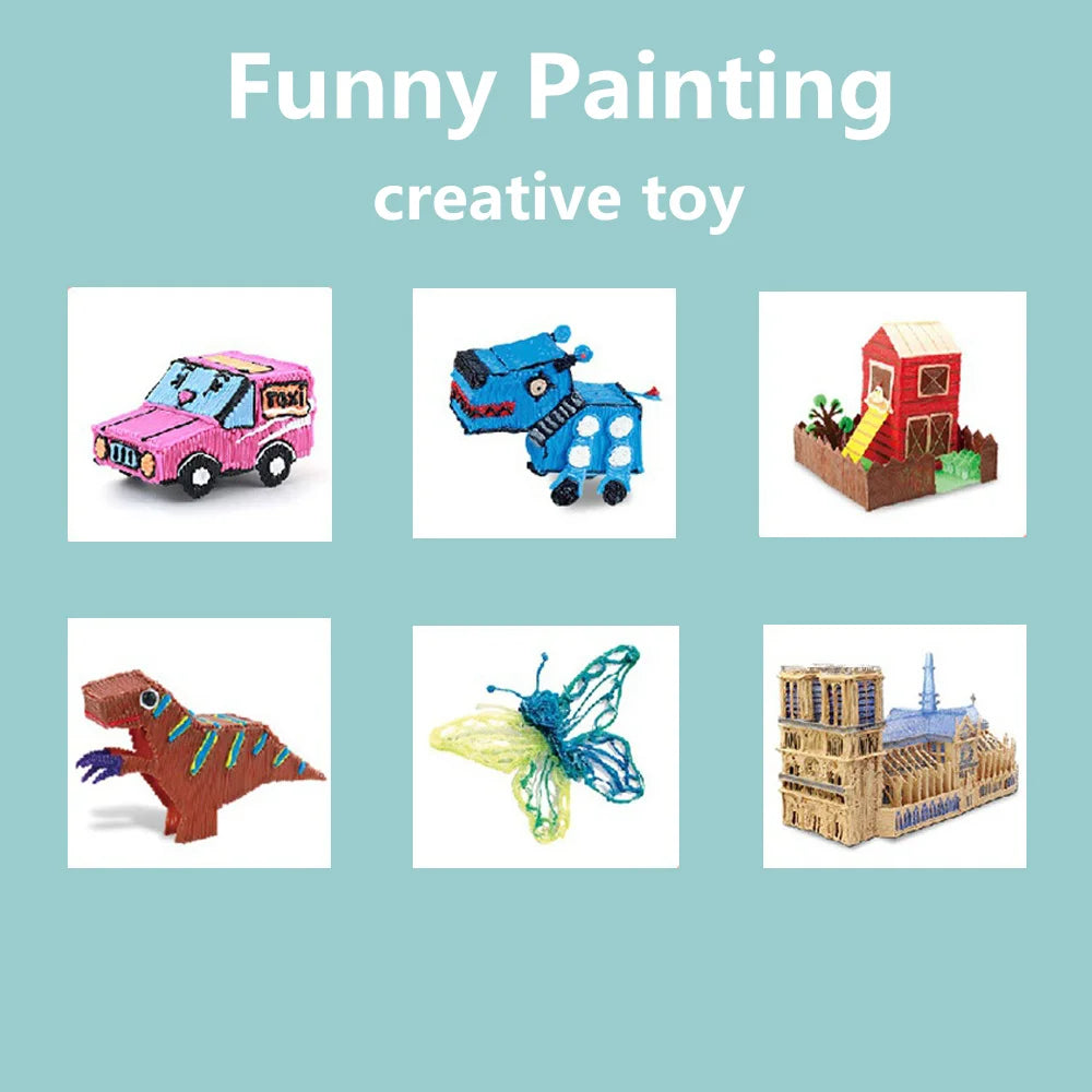 3D Printing Pen diy 3d Pen for Kids Children Birthday Christmas Creative Gift 3d Drawing Pen with LCD Screen Funny Toy