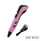 3D Printing Pen diy 3d Pen for Kids Children Birthday Christmas Creative Gift 3d Drawing Pen with LCD Screen Funny Toy