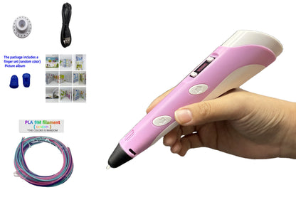 New Style 3D Printing Pen 3D Pen Set for Kids with Power Supply Pla Filament Travel Case Birthday Christmas Gift for Kids