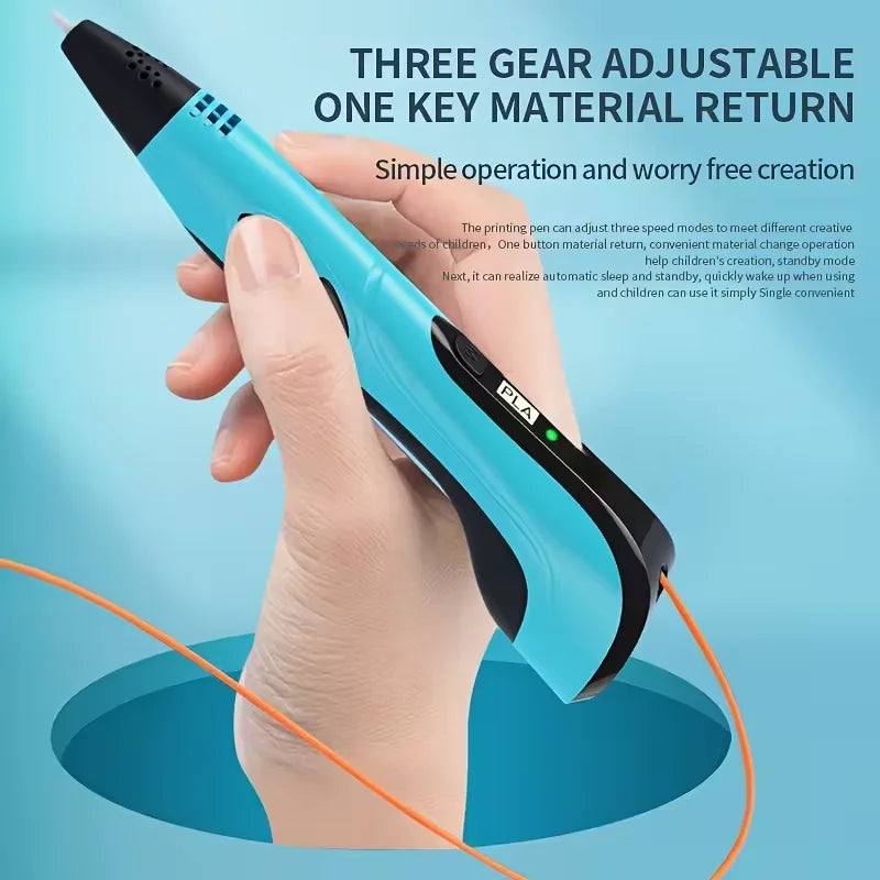 New Style 3D Printing Pen 3D Pen Set for Kids with Power Supply Pla Filament Travel Case Birthday Christmas Gift for Kids