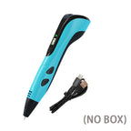3D Printing Pen diy 3d Pen for Kids Children Birthday Christmas Creative Gift 3d Drawing Pen with LCD Screen Funny Toy
